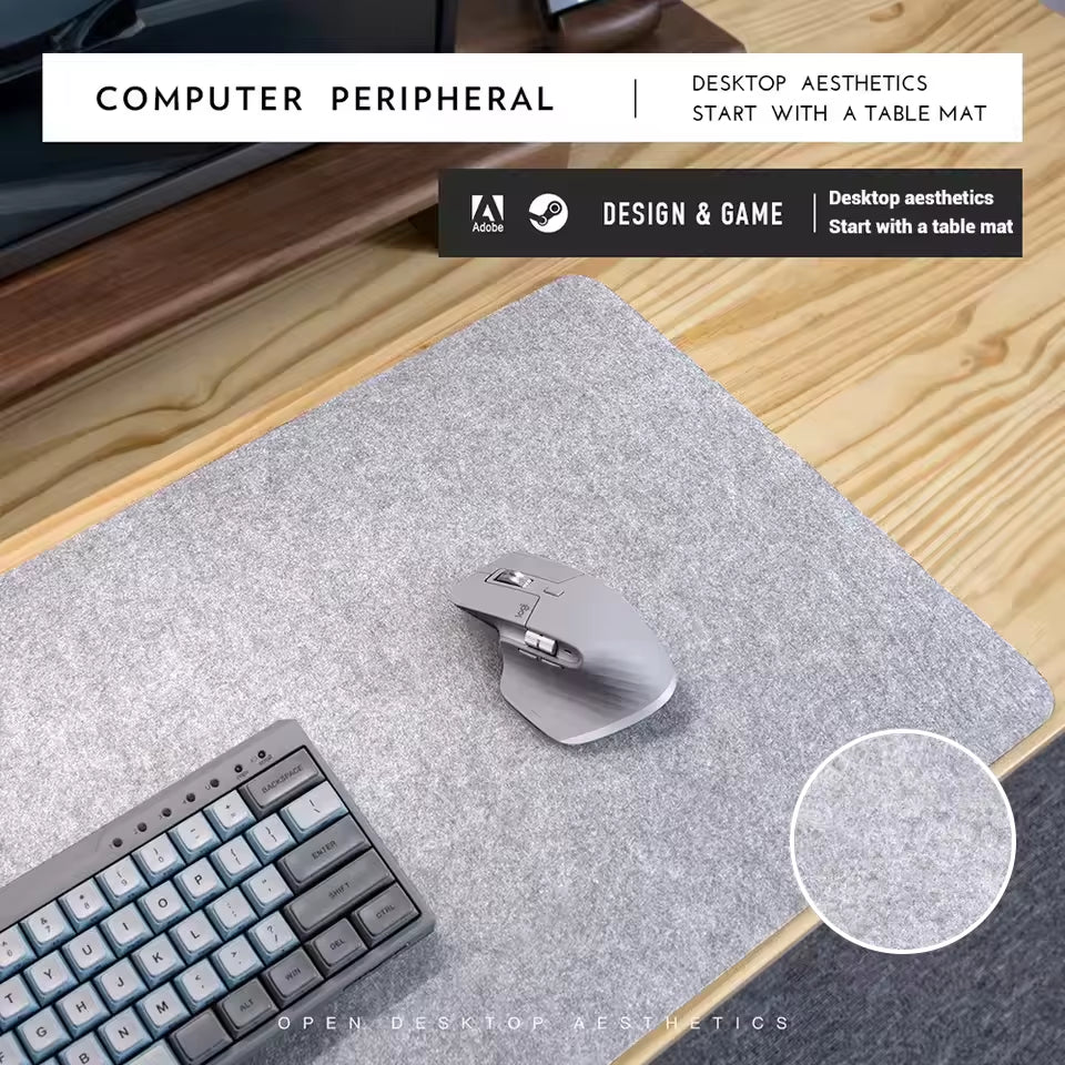 Cushion Large XXL Gaming Mouse Pad Premium Office Computer Desk Protector Laptop Table Cushion Non-Slip Felt Deskpad Mousepad